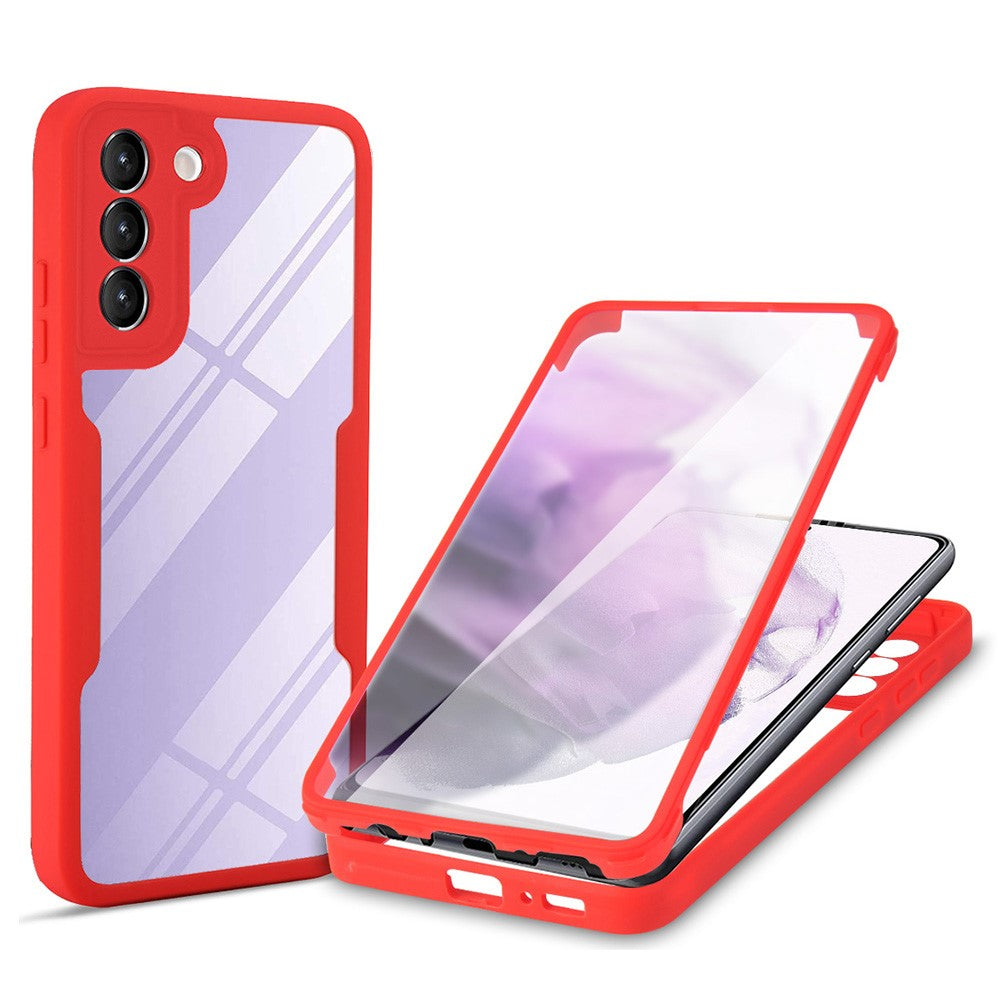 Samsung Galaxy S23 akryl + TPU-gennemsigtigt mobilcover med kameralinsebeskyttelse og PET-skærmfilm