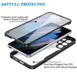 Samsung Galaxy S23 Ultra mobilskal kameralinsskydd akryl+TPU mobilskal med PET-skärmfilm