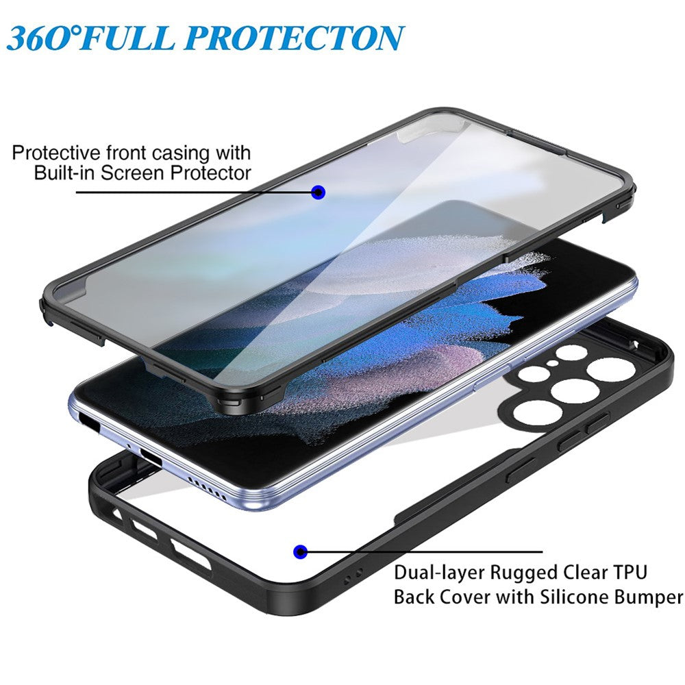 Samsung Galaxy S23 Ultra mobilskal kameralinsskydd akryl+TPU mobilskal med PET-skärmfilm