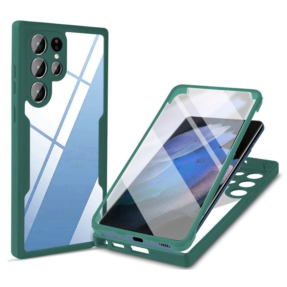 Samsung Galaxy S23 Ultra mobilskal kameralinsskydd akryl+TPU mobilskal med PET-skärmfilm
