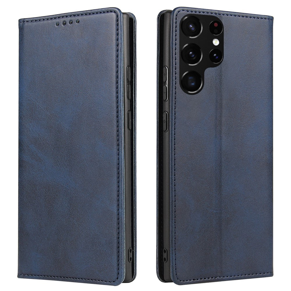 For Samsung Galaxy S21 Ultra 5G Phone Flip Leather Wallet Case Business Style Stand Mobile Phone Cover