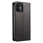 For iPhone 12 / 12 Pro 6.1 inch Anti-Scratch Phone Case Wallet Magnetic Leather Stand Calf Texture Phone Cover
