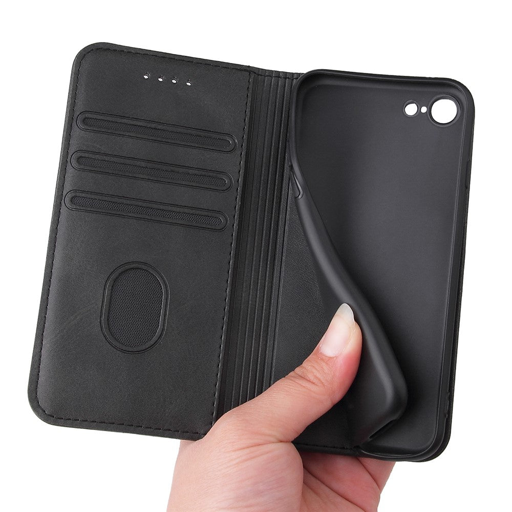For iPhone SE (2020) / SE (2022) / 7 / 8 4.7 inch Calf Texture Wallet Magnetic Leather Stand Phone Case