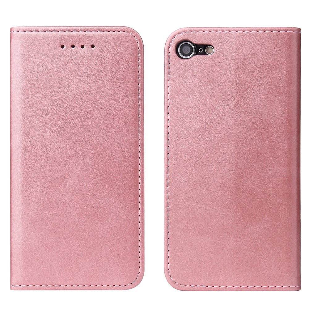 For iPhone SE (2020) / SE (2022) / 7 / 8 4.7 inch Calf Texture Wallet Magnetic Leather Stand Phone Case