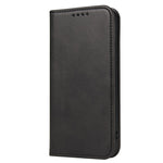 For iPhone 11 Pro Max 6.5 inch Calf Texture Phone Shell Wallet Phone Cover Auto-absorbed Leather Stand Case