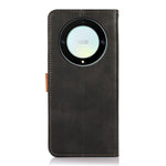 KHAZNEH For Honor X9a 5G / X40 5G / Magic5 Lite 5G Gold Button PU Leather Cowhide Texture Phone Stand Case Wallet Cover