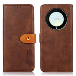 KHAZNEH For Honor X9a 5G / X40 5G / Magic5 Lite 5G Gold Button PU Leather Cowhide Texture Phone Stand Case Wallet Cover