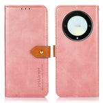 KHAZNEH For Honor X9a 5G / X40 5G / Magic5 Lite 5G Gold Button PU Leather Cowhide Texture Phone Stand Case Wallet Cover