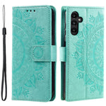 For Samsung Galaxy A24 4G (162.1 x 77.6 x 8.3mm) PU Leather Wallet Phone Case Imprinted Mandala Flower Pattern Stand Cover