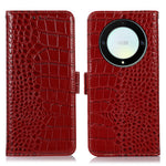 For Honor X9a 5G / X40 5G / Magic5 Lite 5G RFID Blocking Wallet Phone Cover Genuine Cowhide Leather Stand Case
