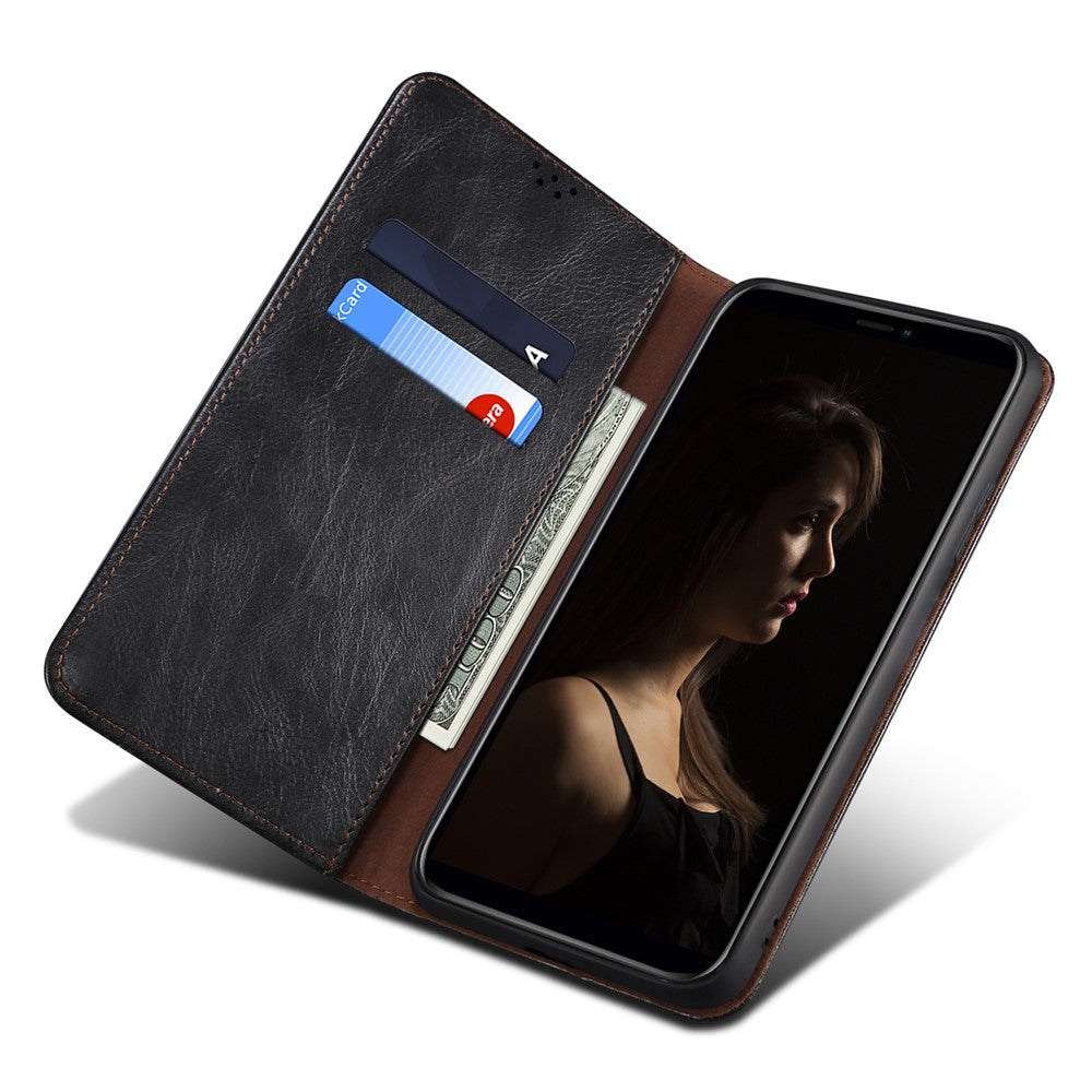 Stand Phone Case for Oppo A1 Pro 5G / Reno8 T 5G Waxy Crazy Horse Texture Leather Wallet Phone Cover