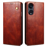 Stand Phone Case for Oppo A1 Pro 5G / Reno8 T 5G Waxy Crazy Horse Texture Leather Wallet Phone Cover