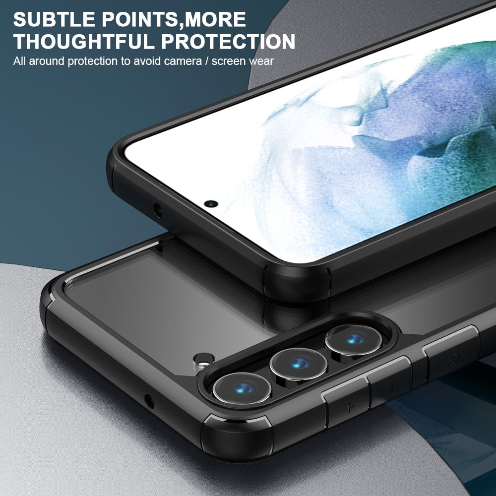 IPAKY For Samsung Galaxy S23 Anti-drop Phone Case TPU + PC Transparent Cell Phone Cover