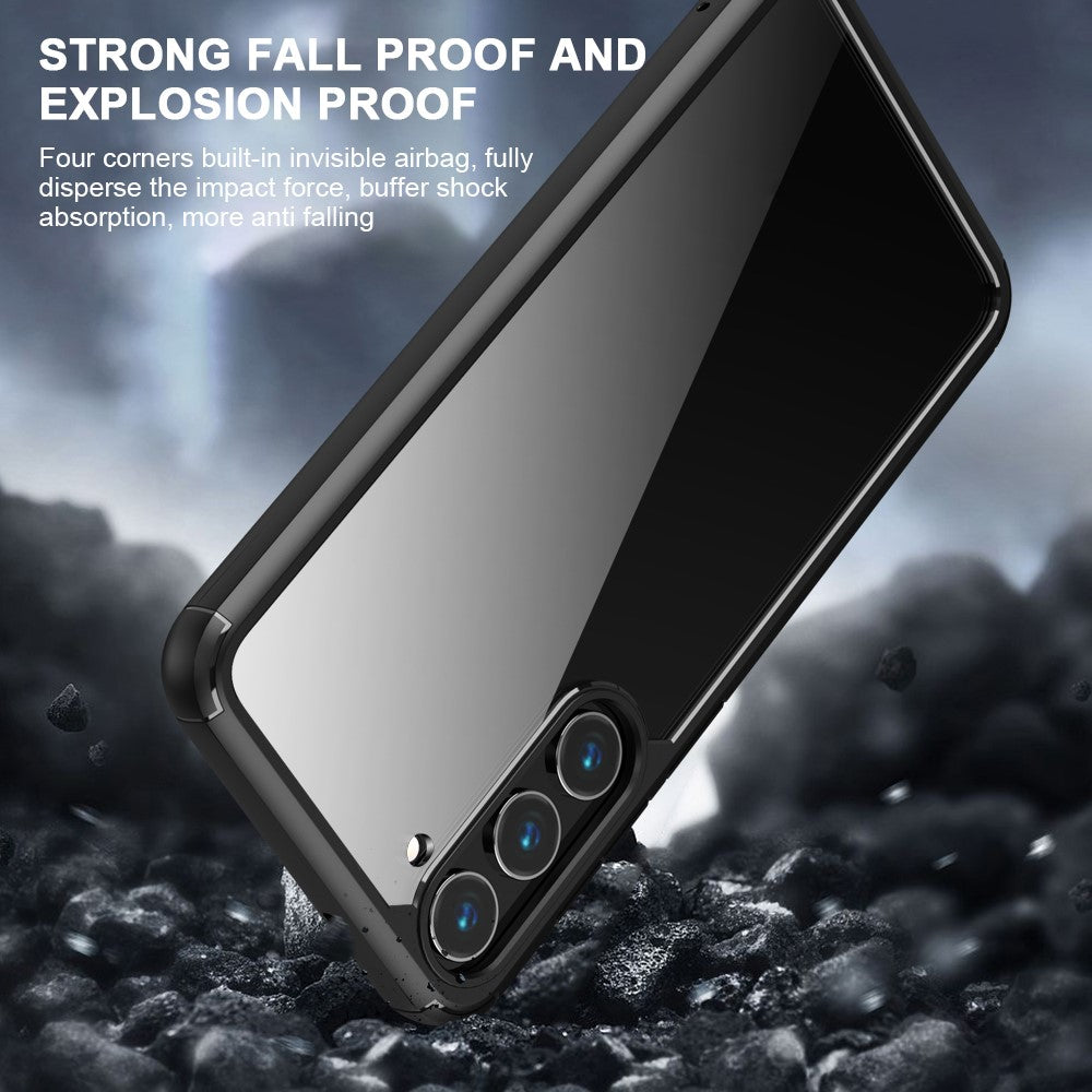 IPAKY For Samsung Galaxy S23 Anti-drop Phone Case TPU + PC Transparent Cell Phone Cover