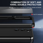 IPAKY For Samsung Galaxy S23 Anti-drop Phone Case TPU + PC Transparent Cell Phone Cover