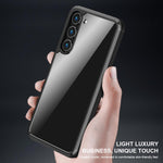 IPAKY For Samsung Galaxy S23 Anti-drop Phone Case TPU + PC Transparent Cell Phone Cover