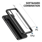 IPAKY For Samsung Galaxy S23 Anti-drop Phone Case TPU + PC Transparent Cell Phone Cover