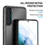 IPAKY For Samsung Galaxy S23 Anti-drop Phone Case TPU + PC Transparent Cell Phone Cover
