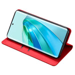 For Honor X40 5G / X9a 5G / Magic5 Lite 5G Skin-touch Phone Case Card Holder Leather Stand Anti-drop Cover