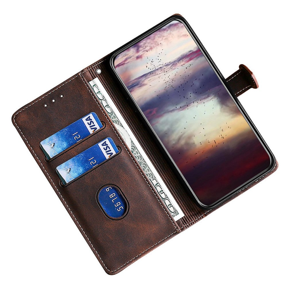 For Honor X40 5G Shockproof Phone Stand Cover Straw Hat Design PU Leather Wallet Case