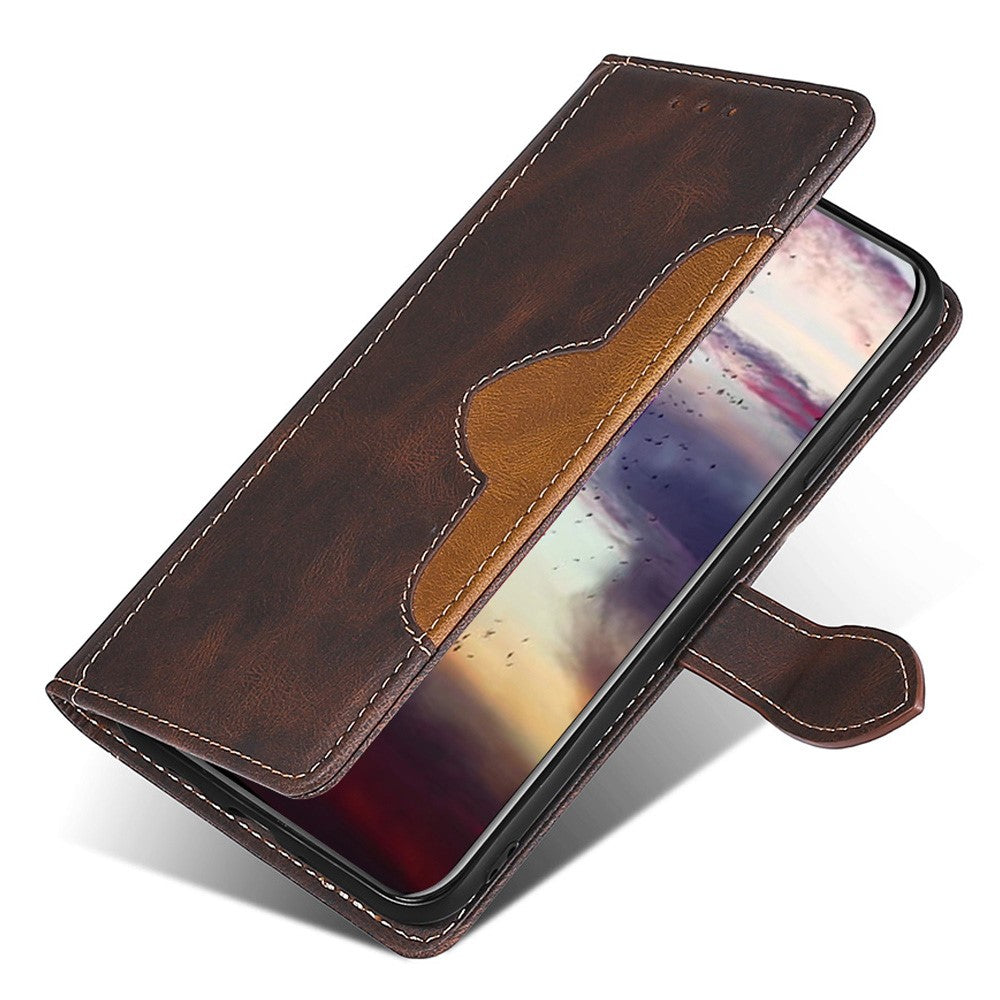 For Honor X40 5G Shockproof Phone Stand Cover Straw Hat Design PU Leather Wallet Case