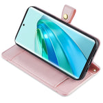 Phone Case for Honor X9a 5G / X40 5G / Magic5 Lite 5G PU Leather Zipper Pocket Card Slots Phone Cover with Straps
