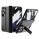 Anti-scratch Phone Case For Oppo Find N2 5G , Hinge Protection Kickstand PC Phone Cover with Screen Film