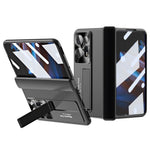 Anti-scratch Phone Case For Oppo Find N2 5G , Hinge Protection Kickstand PC Phone Cover with Screen Film