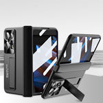 Anti-scratch Phone Case For Oppo Find N2 5G , Hinge Protection Kickstand PC Phone Cover with Screen Film