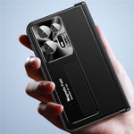 Anti-scratch Phone Case For Oppo Find N2 5G , Hinge Protection Kickstand PC Phone Cover with Screen Film