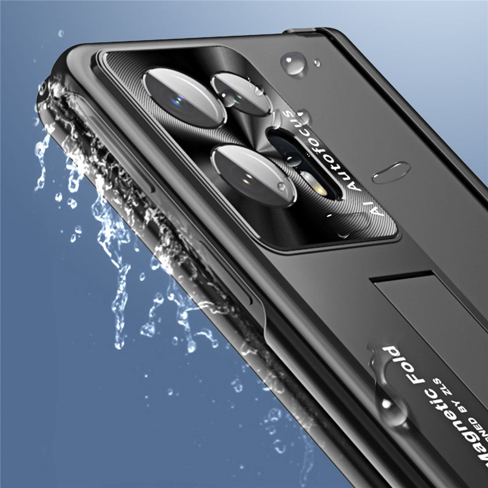 Anti-scratch Phone Case For Oppo Find N2 5G , Hinge Protection Kickstand PC Phone Cover with Screen Film