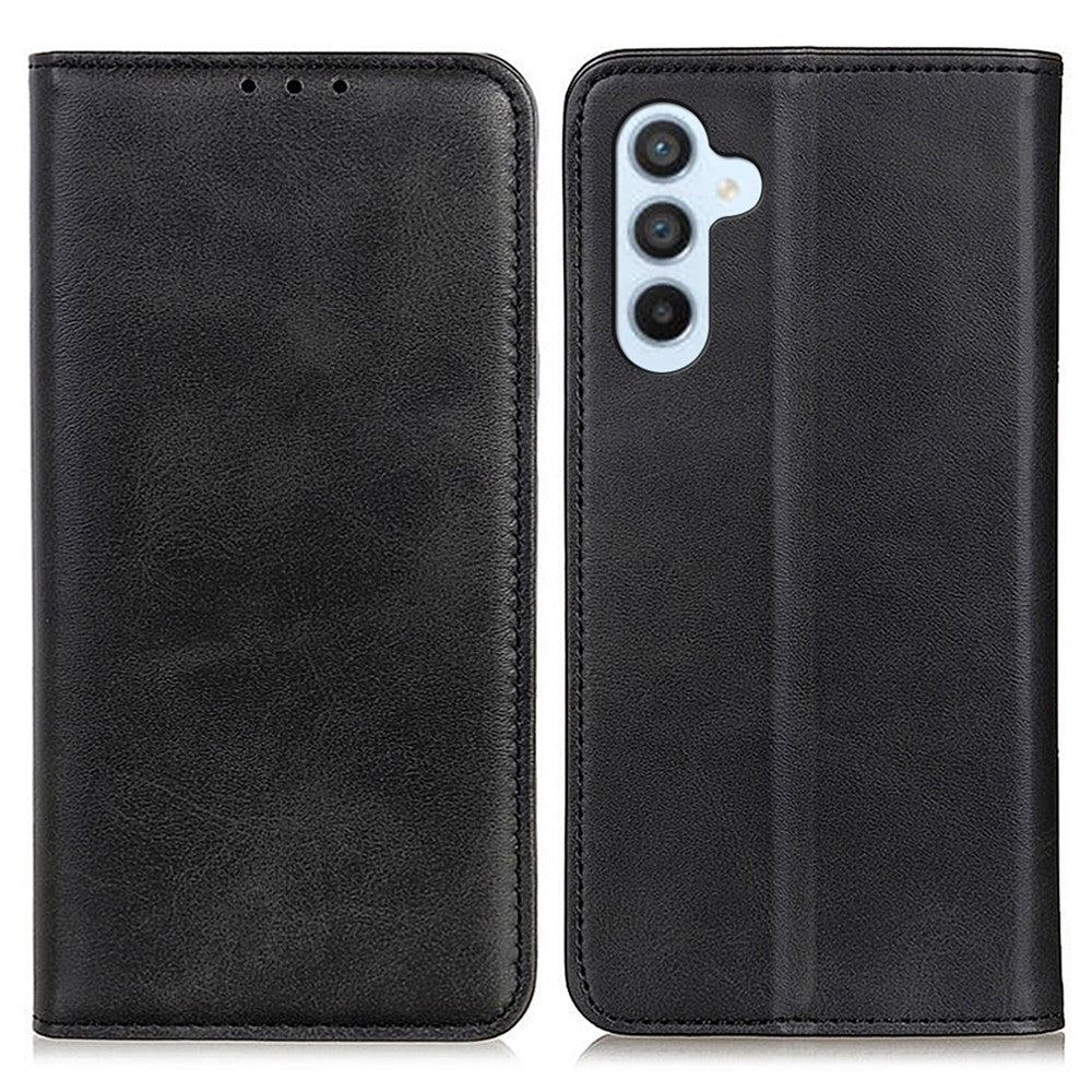 Split Leather Wallet Case for Samsung Galaxy A24 4G (162.1 x 77.6 x 8.3mm) , Flip Book Stand Shockproof Phone Cover
