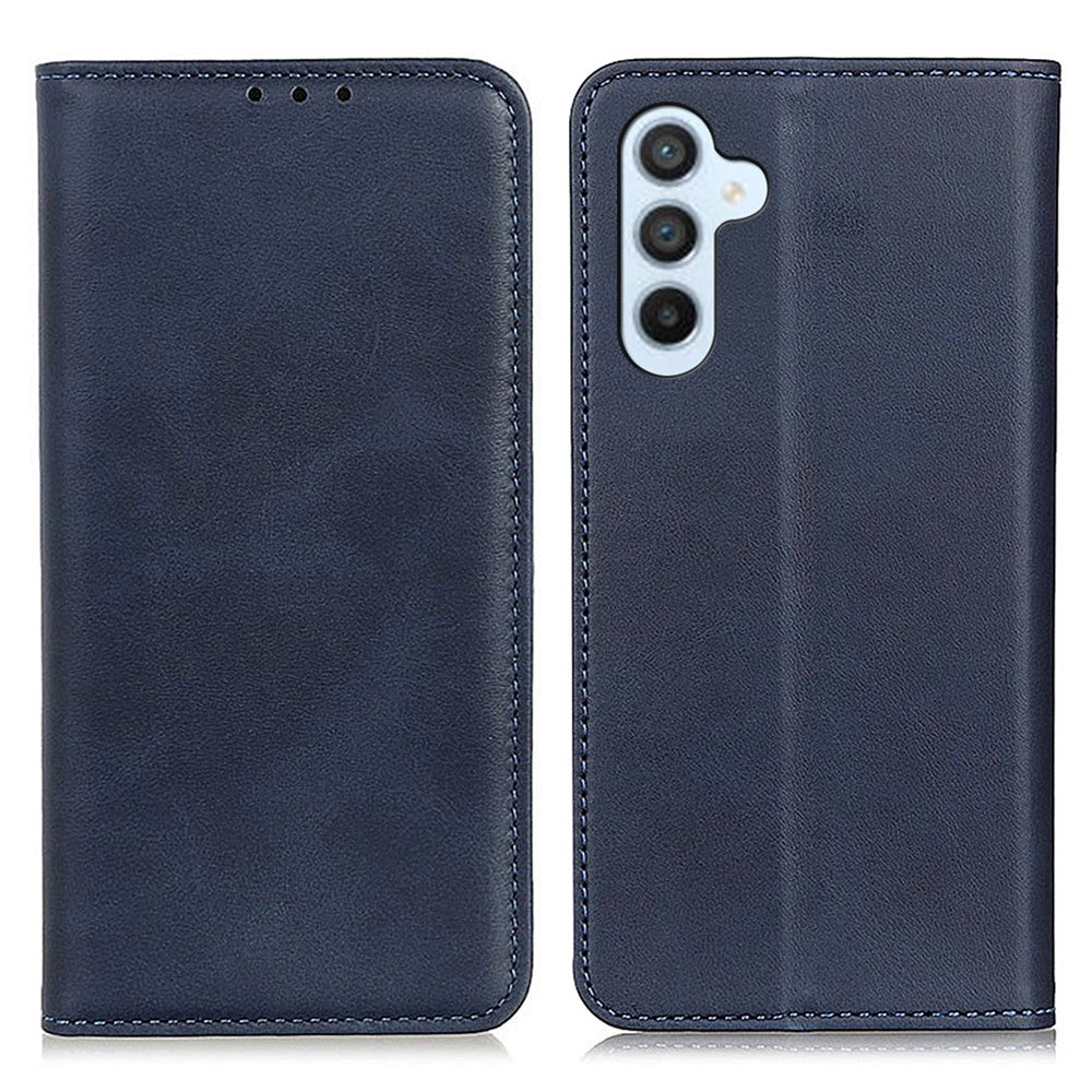 Split Leather Wallet Case for Samsung Galaxy A24 4G (162.1 x 77.6 x 8.3mm) , Flip Book Stand Shockproof Phone Cover