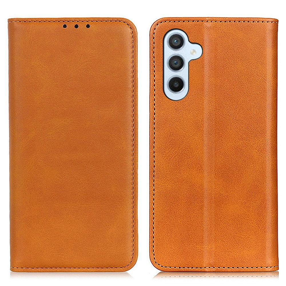 Split Leather Wallet Case for Samsung Galaxy A24 4G (162.1 x 77.6 x 8.3mm) , Flip Book Stand Shockproof Phone Cover