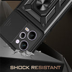 Xiaomi Redmi Note 12 Pro 5G Stödfunktion PC + TPU mobilskal Skjutbart Tryck-Pull Kameralinsskydd Skyddsskydd