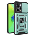 Xiaomi Redmi Note 12 Pro 5G Stödfunktion PC + TPU mobilskal Skjutbart Tryck-Pull Kameralinsskydd Skyddsskydd