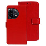 IDEWEI For OnePlus 11 5G Stand Crazy Horse Texture Wallet Cover Anti-Scratch PU Leather Phone Flip Case