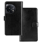 IDEWEI För OnePlus 11 5G Magnetisk Stängning Plånboksfodral Crazy Horse Textur Stativ PU Läder mobilskal