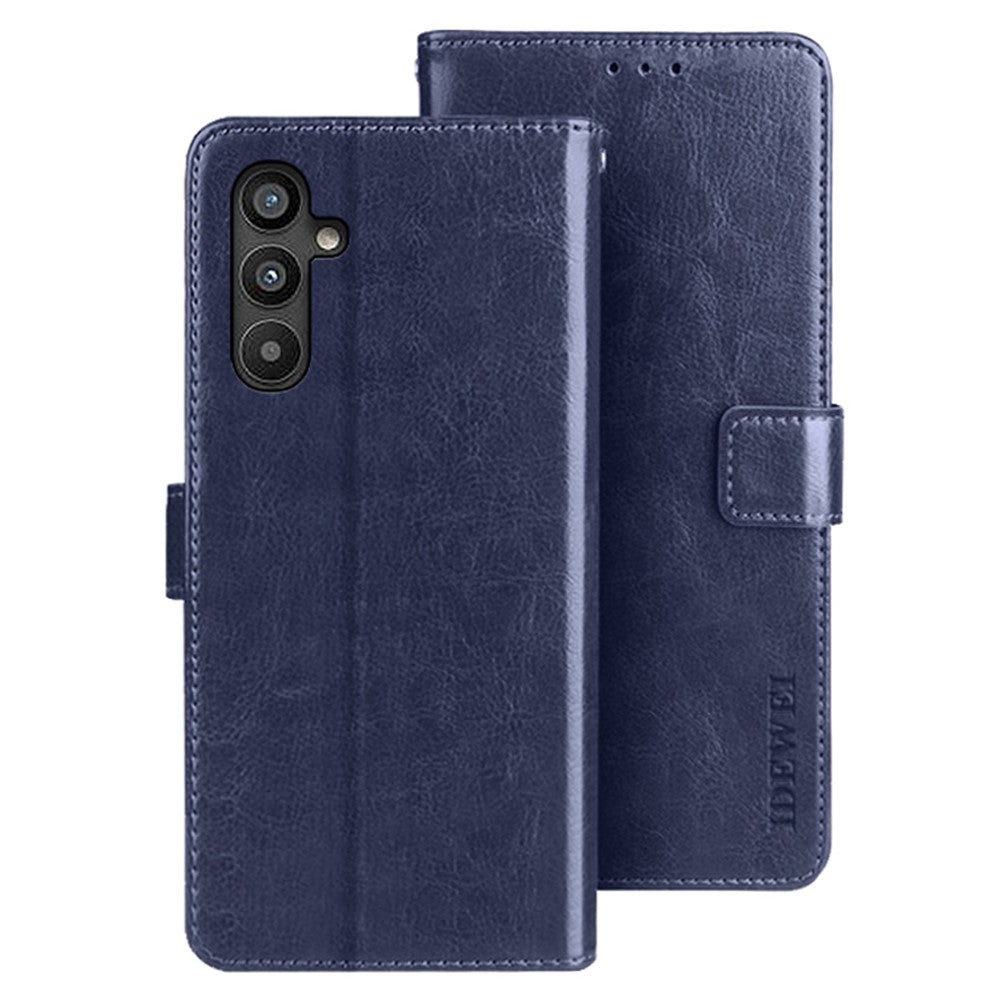 IDEWEI til Samsung Galaxy A34 5G PU-læder flip telefoncover beskyttende etui med standfunktion Crazy Horse tekstur pung