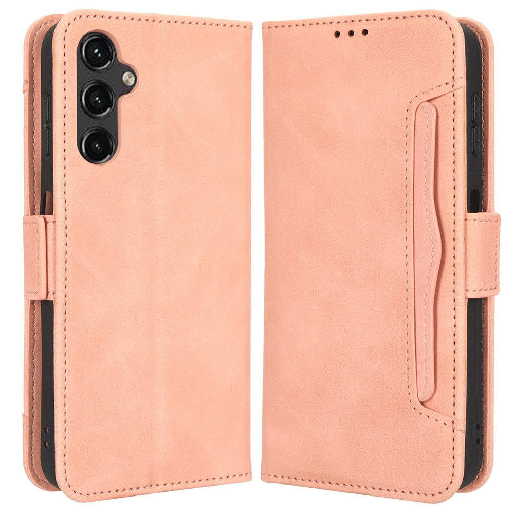 Samsung Galaxy A14 5G / A14 4G Plånboksfodral med flera kortplatser i PU-läder, stativ