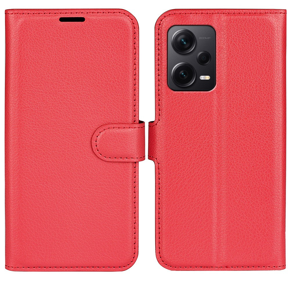 For Xiaomi Redmi Note 12 Pro+ 5G Litchi Texture Wallet Phone Cover with Stand