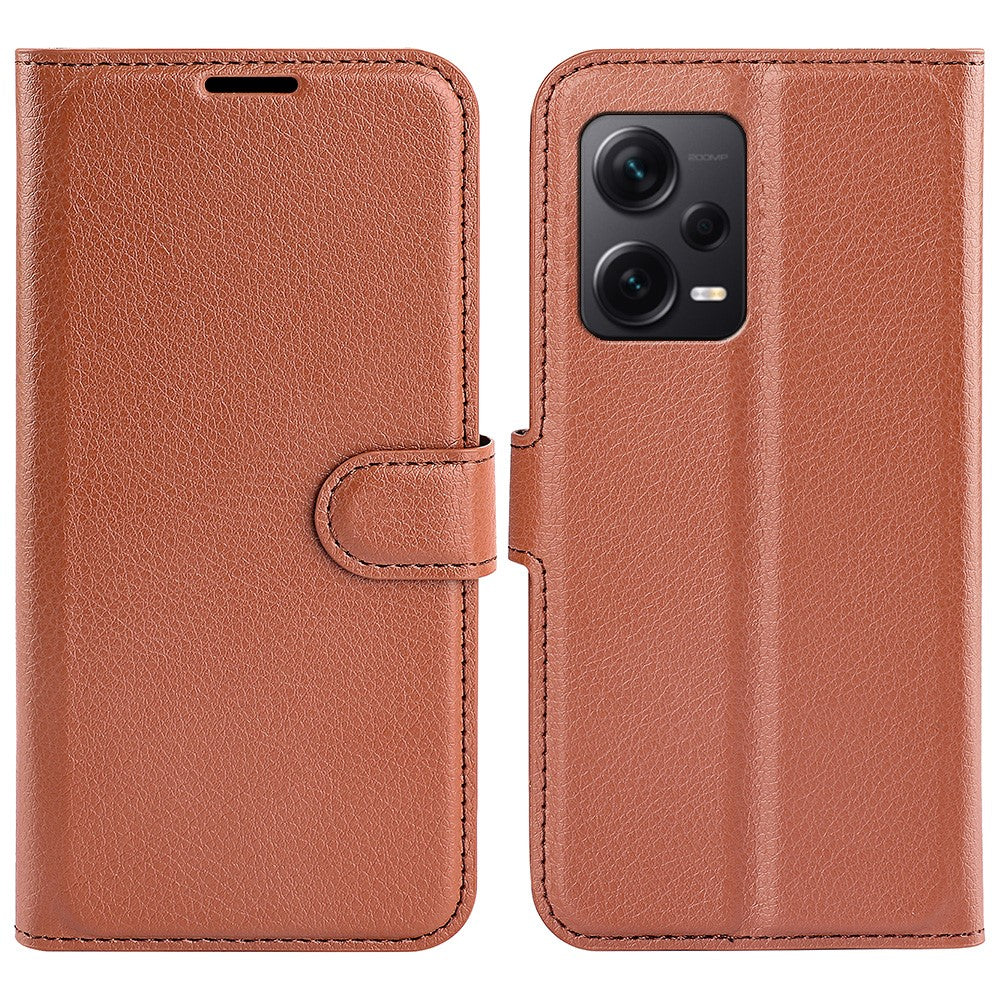 For Xiaomi Redmi Note 12 Pro+ 5G Litchi Texture Wallet Phone Cover with Stand