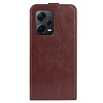 Vertical Flip Leather Cover for Xiaomi Redmi Note 12 Pro+ 5G , Crazy Horse Texture Case with Card Slot