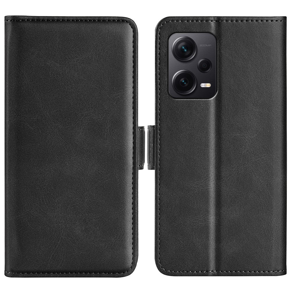 For Xiaomi Redmi Note 12 Pro+ 5G Calf Texture Stand Case PU Leather Wallet Cover