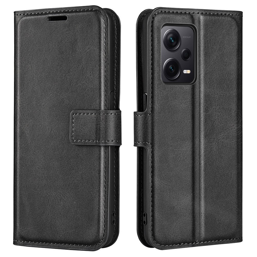 For Xiaomi Redmi Note 12 Pro+ 5G Phone Case Calf Texture Stand Wallet Cover