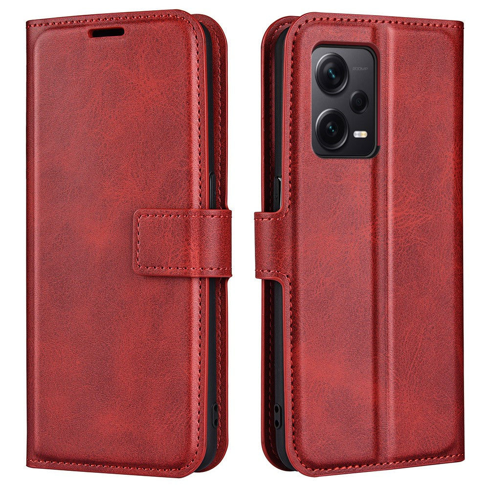 For Xiaomi Redmi Note 12 Pro+ 5G Phone Case Calf Texture Stand Wallet Cover