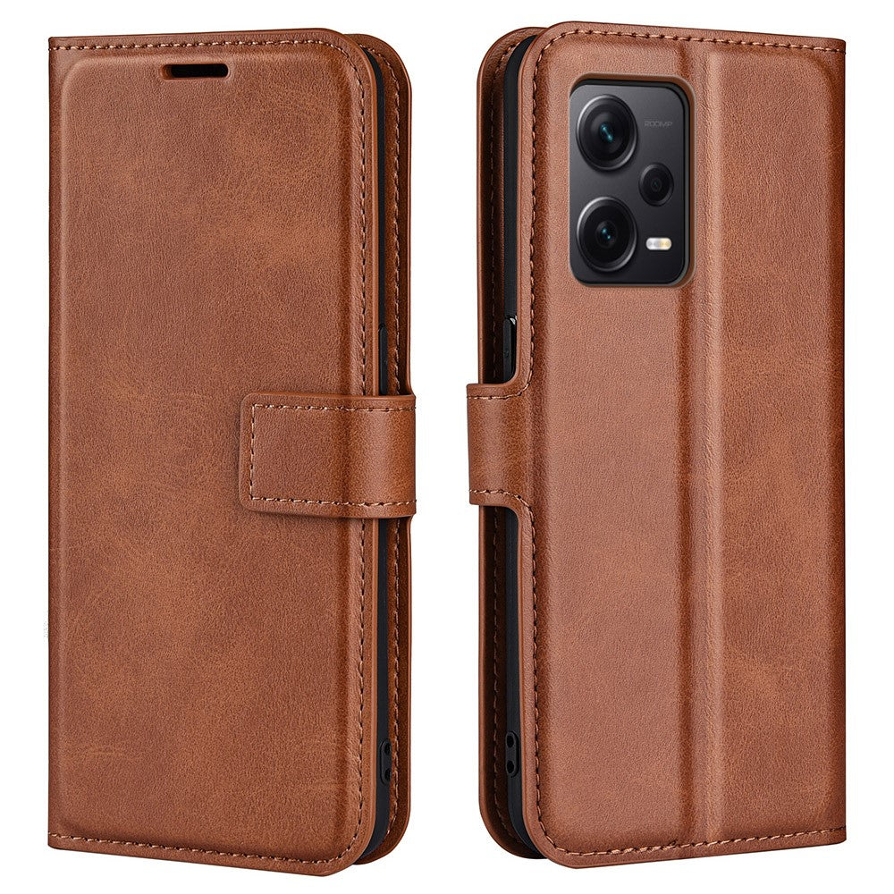 For Xiaomi Redmi Note 12 Pro+ 5G Phone Case Calf Texture Stand Wallet Cover
