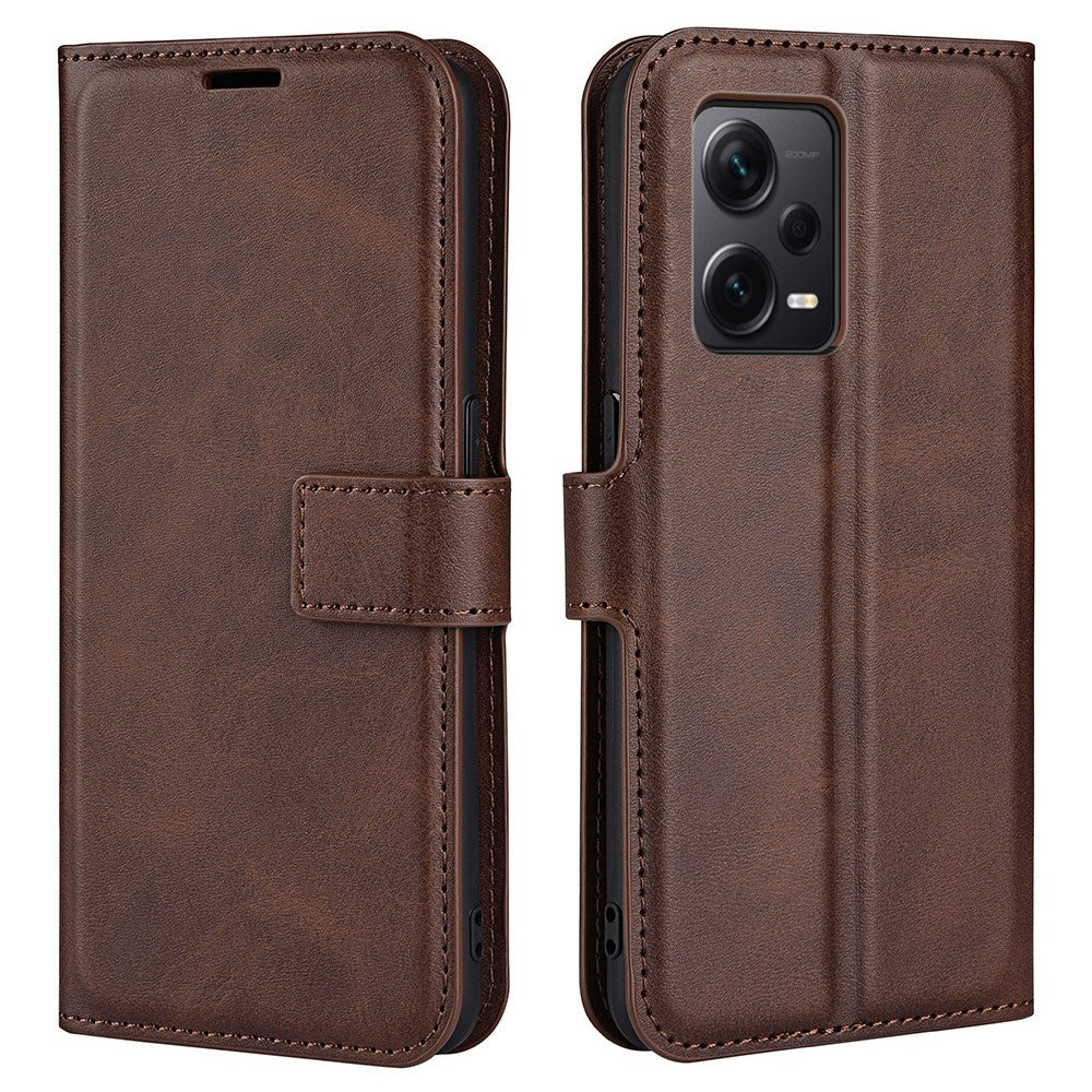 For Xiaomi Redmi Note 12 Pro+ 5G Phone Case Calf Texture Stand Wallet Cover