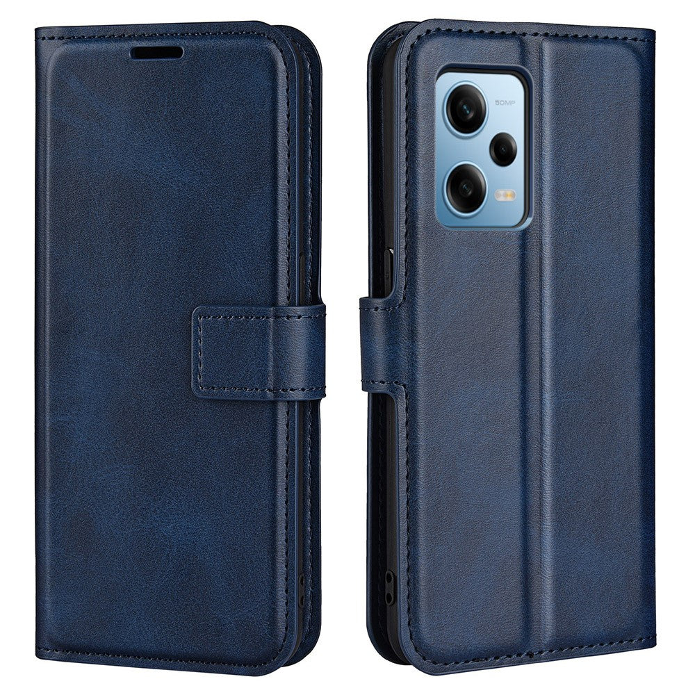 Xiaomi Redmi Note 12 Pro 5G / Note 12 Pro Speed 5G / Poco X5 Pro 5G Mobilskal Kalvstruktur Stativ Plånboksfodral