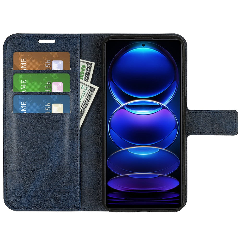 For Xiaomi Redmi Note 12 Pro 5G / Note 12 Pro Speed 5G / Poco X5 Pro 5G Cell Phone Case Calf Texture Stand Wallet Flip Cover